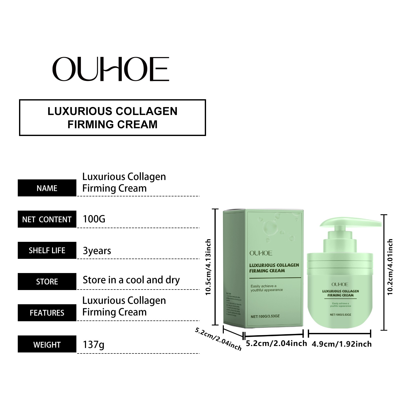 100g Collagen Peptide Cream Tr - огляд і ціна Luxury Skincare Anti Aging