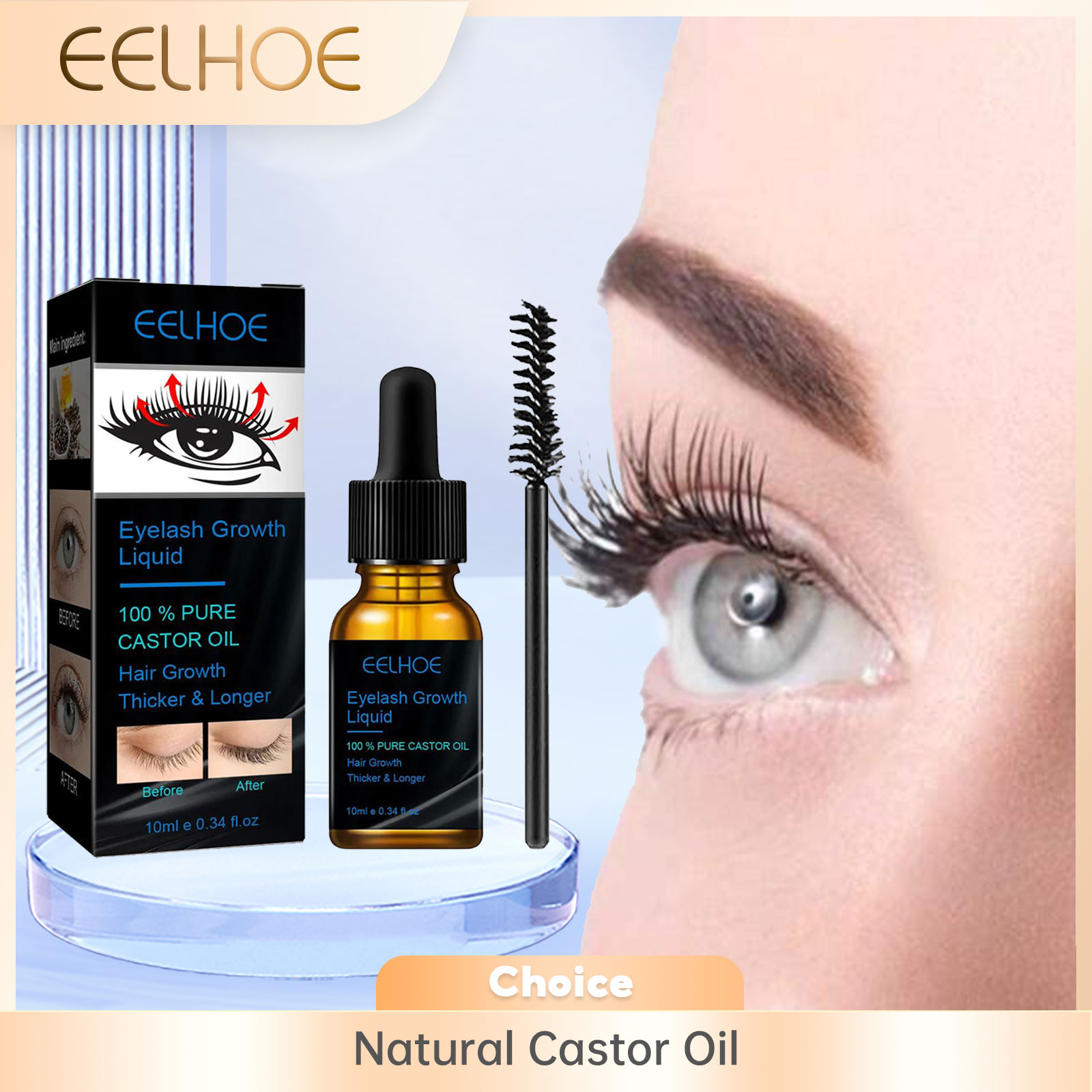 Castor Oil Eyelash Growth Seru - огляд і ціна Epidermal Growth Factor