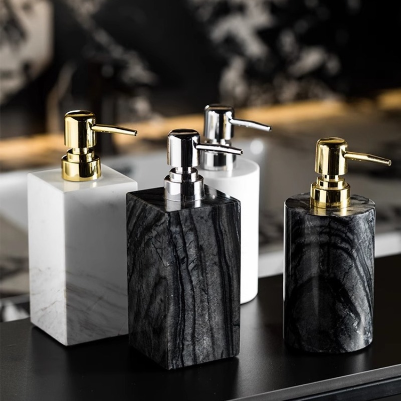 Natural Marble Soap Dispenser  - огляд і ціна Luxury Skincare Jars
